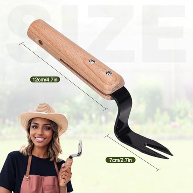 Weeding Root Lifter, Garden Hand Weeding Tool, Weeding Tool Weed Remove Tool for Lawn/Yard, Angle for Easy Weed Removal and Deeper Digging Digs deep to Roots Stainless Rust Proof Steel (Black) - Image 2