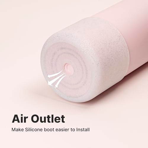 Diumepo Silicone Water Bottle Boot for Owala 32 oz, Anti-Slip Protective Sleeve for Owala Twist & FreeSip & Flip Stainless Steel Water Bottle, Boot Bottom Base (Glitter White) - Image 4