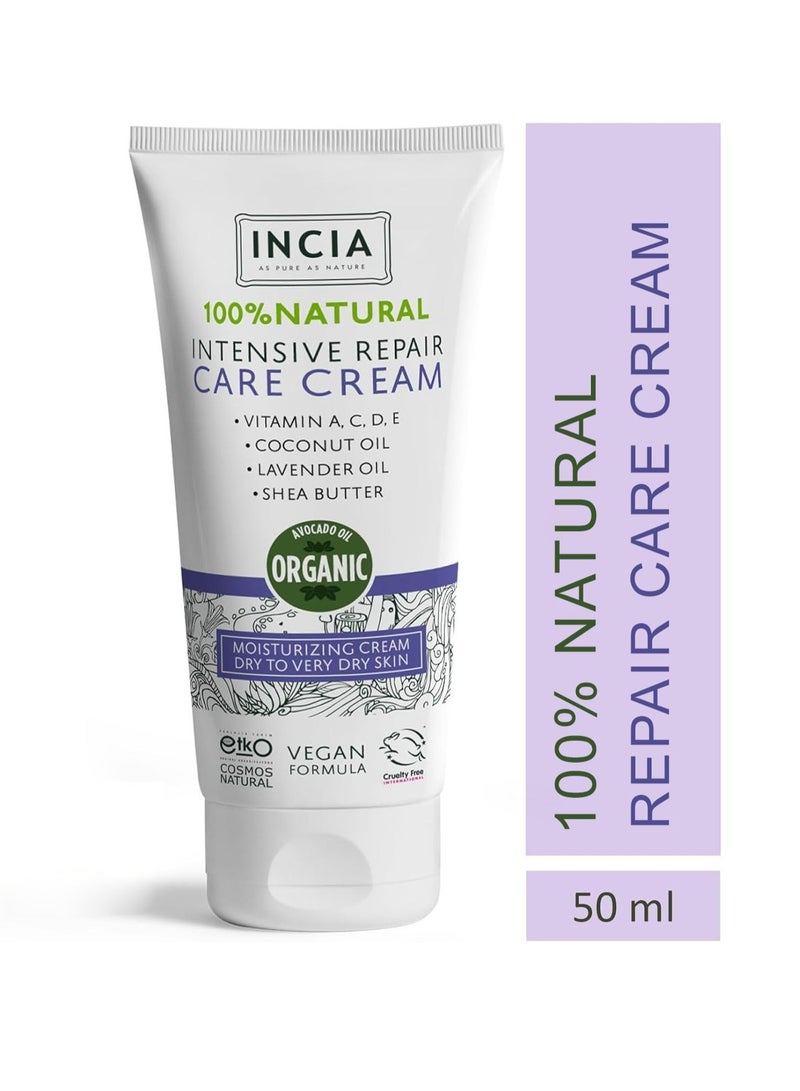 إنسيا مجموعة العناية بالبشرة ومزيل العرق الطبيعي للنساء - كريم إصلاح طبيعي 100% بخلاصة اللافندر والأفوكادو وزبدة الشيا + مزيل عرق دوار خالٍ من الألومنيوم - نباتي، لا يترك بقعًا، انتعاش يدوم طويلًا - عبوة مزدوجة 50 مل - Image 2