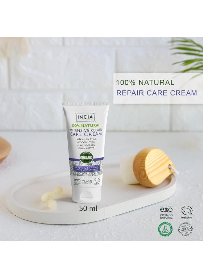 إنسيا مجموعة العناية بالبشرة ومزيل العرق الطبيعي للنساء - كريم إصلاح طبيعي 100% بخلاصة اللافندر والأفوكادو وزبدة الشيا + مزيل عرق دوار خالٍ من الألومنيوم - نباتي، لا يترك بقعًا، انتعاش يدوم طويلًا - عبوة مزدوجة 50 مل - Image 4