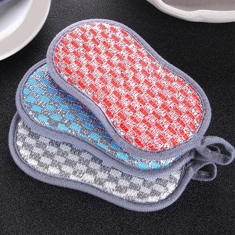 6Pcs Double Sided Kitchen Scrubber Sponges Reusable with Soft and Rough Surfaces - Image 5