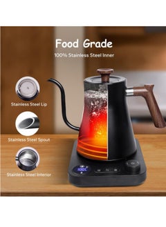 Super ZYouth Smart Electric Coffee Maker 900ML, Coffee Pot 1200W Power Knob Smart Temperature Adjustment with Digital Display, Suitable for Coffee and Tea, Home, Office, Black  - Image 3