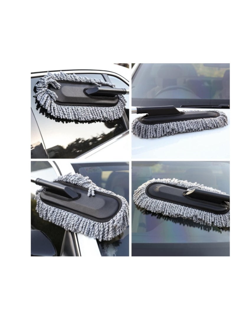 Generic Soft Microfiber Dust Duster for Cleaning Car Window, Arabic Mop, Car Mop, Car Wiper, Car Cloth, Car Dust Duster Made of Ultra-Soft Microfiber with Extendable Handle, Car Brush Duster for Cleaning Dust Inside the Car, Multi-Purpose Brush for Interior and Exterior Car Cleaning, Made with Soft Microfiber, Handheld Vehicle Wiper, Car Squeegee, Easy-to-Clean Car Mop  - Image 4