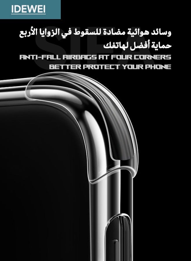 IDEWEI جراب Huawei Pura 70 Pro، مصمم خصيصًا لجراب Huawei Pura 70 Pro، غطاء واقٍ مزود بوسائد هوائية مضادة للسقوط بأربع زوايا، غطاء خلفي رفيع مرن من المطاط الناعم المصنوع من السيليكون لهاتف HUAWEI Pura 70 Pro (شفاف) - Image 4