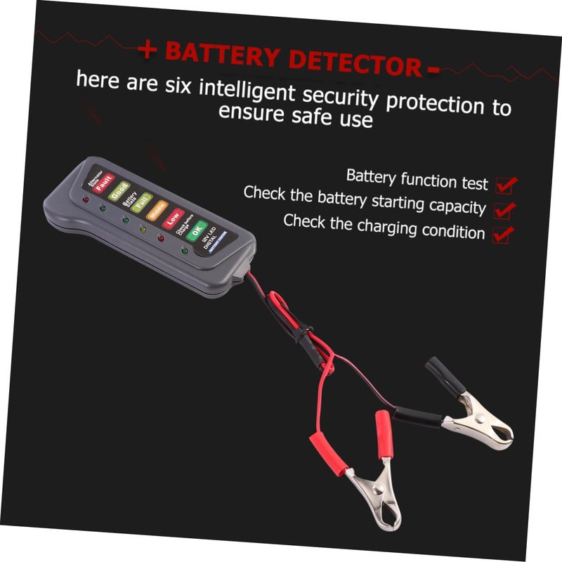 Smart Battery Tester LED Display Analyzer Quick Charge Performance Overload Reminder Black - Image 5