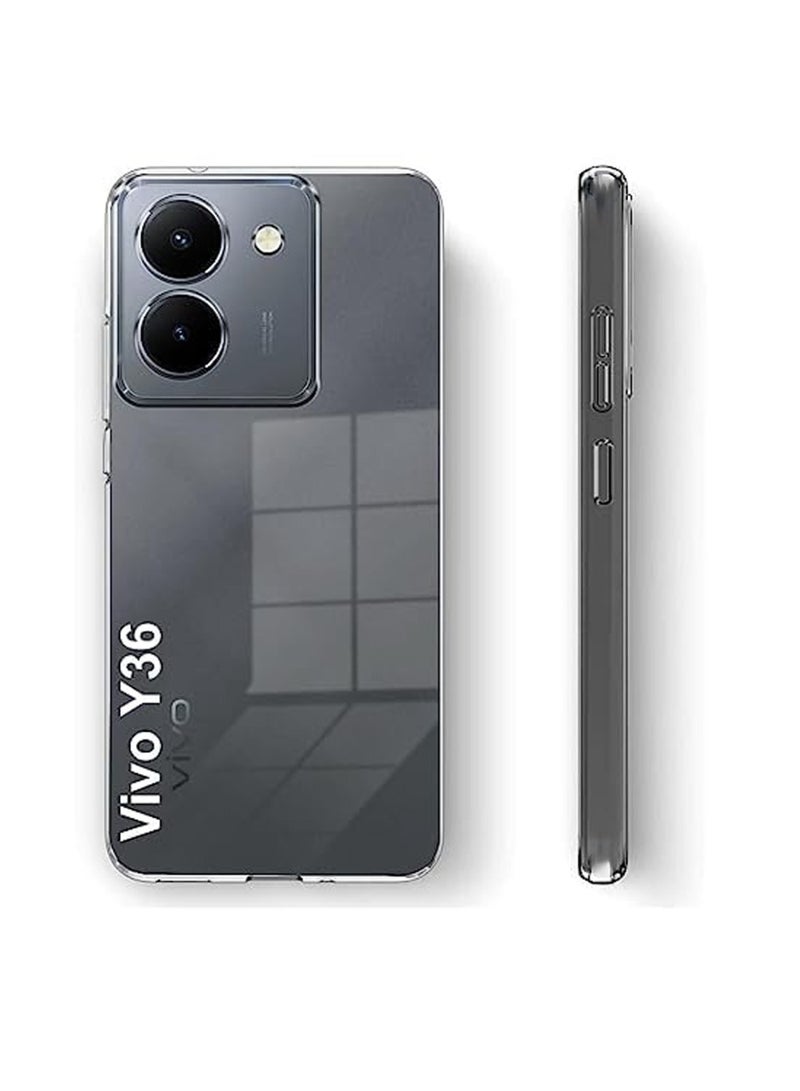 Techie Vivo Y36 5G / Y36 4G TPU Soft Corner Ultra Slim Clear Case Shockproof Anti Fingerprint Transparent Protective Back Cover - Image 2