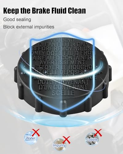 QAGGUM Brake Reservoir Cap Fit for Ford F150 2015-2019 Expedition 2018-2021 Lincoln Navigator 2018-2021, Reservoir Tank Cap Replace BRFC19 FL3Z-2162-A FL3Z2162A - Image 4