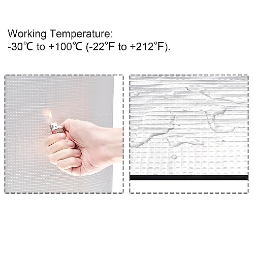 uxcell ورقة عزل uxcell، 2م x 0.5م x 5مم، لاصقة ذاتيًا، رقائق الألمنيوم المنقوشة، مقاومة للماء، مقاومة للحرارة، حاجز حراري، للأسطح والجدران وأنابيب التكييف، رغوة مطاطية - Image 5