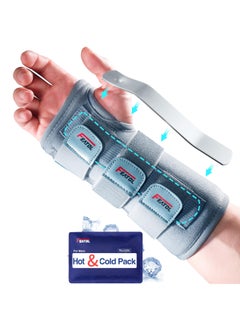 FEATOL Carpal Tunnel Wrist Brace | Adjustable Hand Night Sleep Support Brace, Removable Metal Wrist Splint- Hot/Ice Pack, Right Hand, Small/Medium for Men, Women, Relieve and Treat Pain  - Image 1