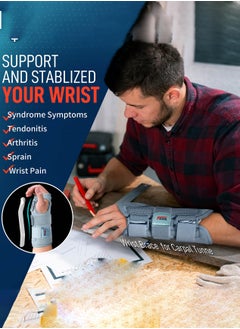 FEATOL Carpal Tunnel Wrist Brace | Adjustable Hand Night Sleep Support Brace, Removable Metal Wrist Splint- Hot/Ice Pack, Right Hand, Small/Medium for Men, Women, Relieve and Treat Pain  - Image 4