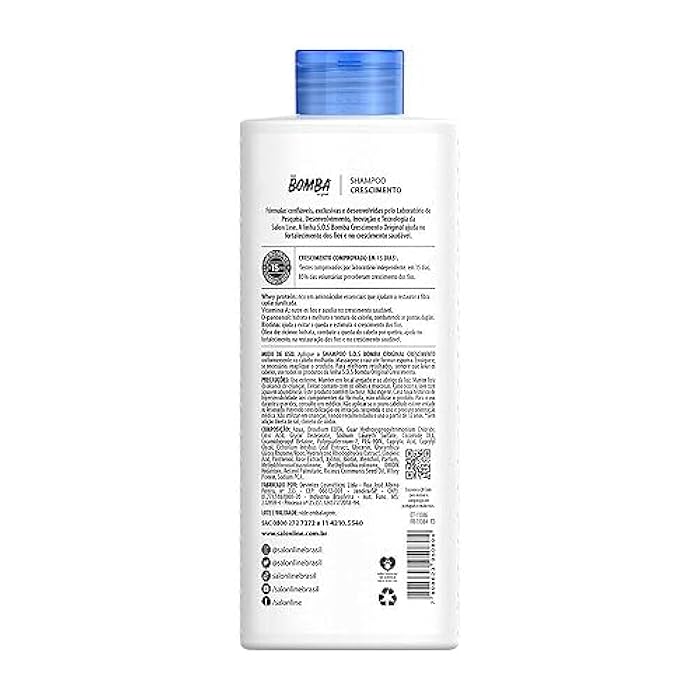 Salon Line صالون لاين - خط SOS بومبا (نمو) - شامبو 500 مل - (SOS بومب (نمو) - شامبو 16.90 أونصة سائلة) - Image 4