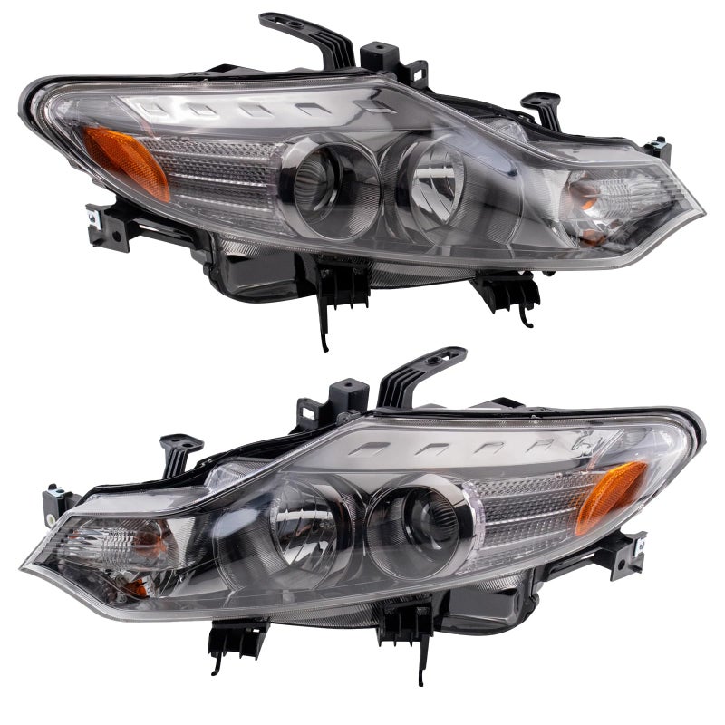 TRQ 2 Piece Headlight Assembly Halogen Set Driver Passenger Side Compatible with Nissan Murano 20092014 NI2502185 NI2503185 260101AA0A 260101AA0D 260601AA0A 260601AA0D