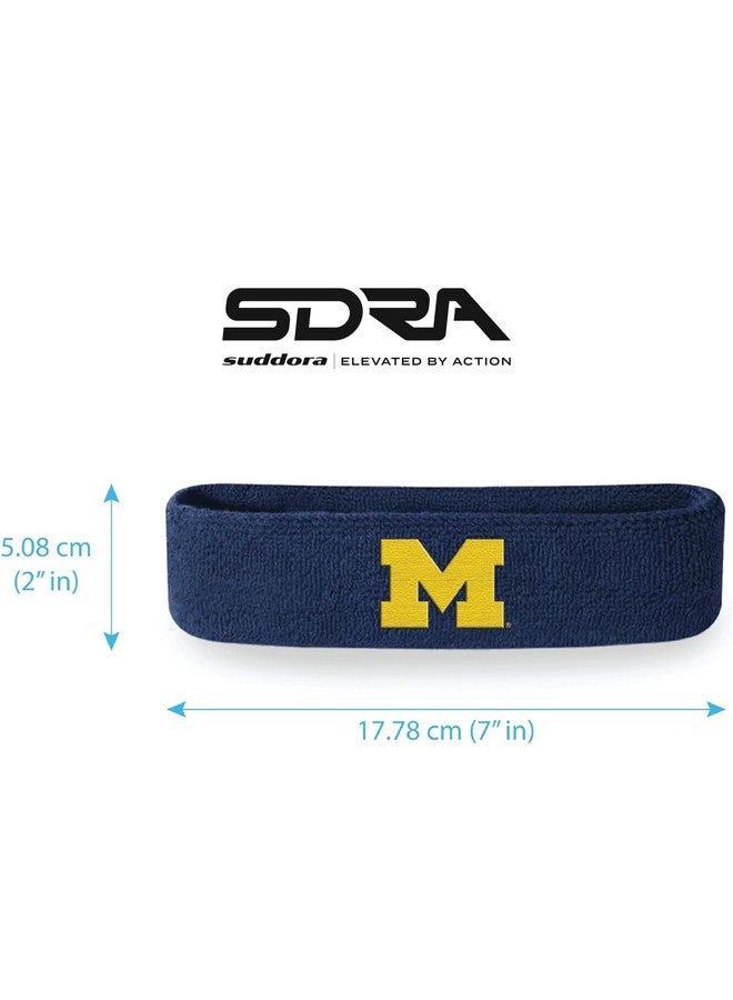 Suddora University Of Michigan Headband, Michigan Wolverines Breathable Sweatbands For Sports Events, Non-Slip Cotton Fabric Headband For Football, Tennis, Workout, Costumes & Cosplay - Image 3