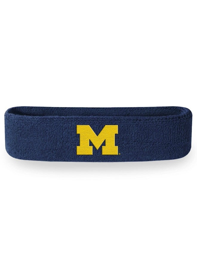 Suddora University Of Michigan Headband, Michigan Wolverines Breathable Sweatbands For Sports Events, Non-Slip Cotton Fabric Headband For Football, Tennis, Workout, Costumes & Cosplay - Image 1