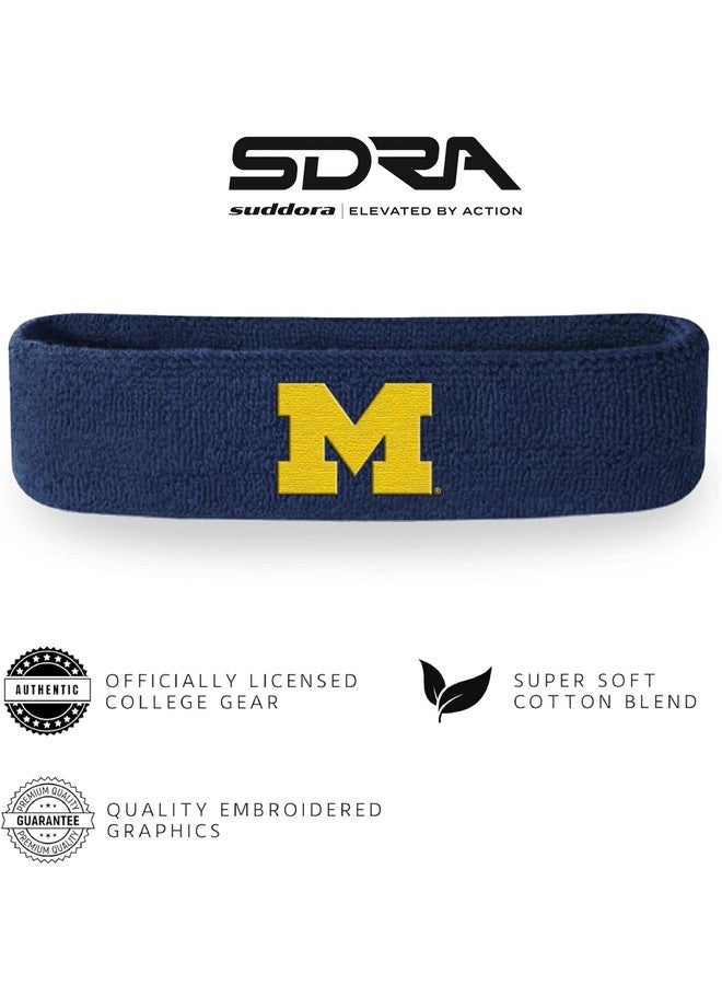 Suddora University Of Michigan Headband, Michigan Wolverines Breathable Sweatbands For Sports Events, Non-Slip Cotton Fabric Headband For Football, Tennis, Workout, Costumes & Cosplay - Image 2