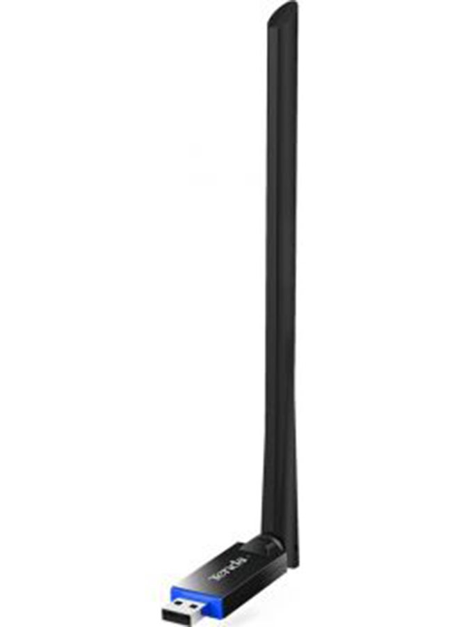تيندا محول USB لاسلكي ثنائي النطاق U10 AC650، هوائي 6dBi، مخترق للجدار، 5 جيجا هرتز حتى 433 ميجا بت في الثانية، 2.4 جيجا هرتز حتى 200 ميجا بت في الثانية، USB2.0 | U10 أسود - Image 1