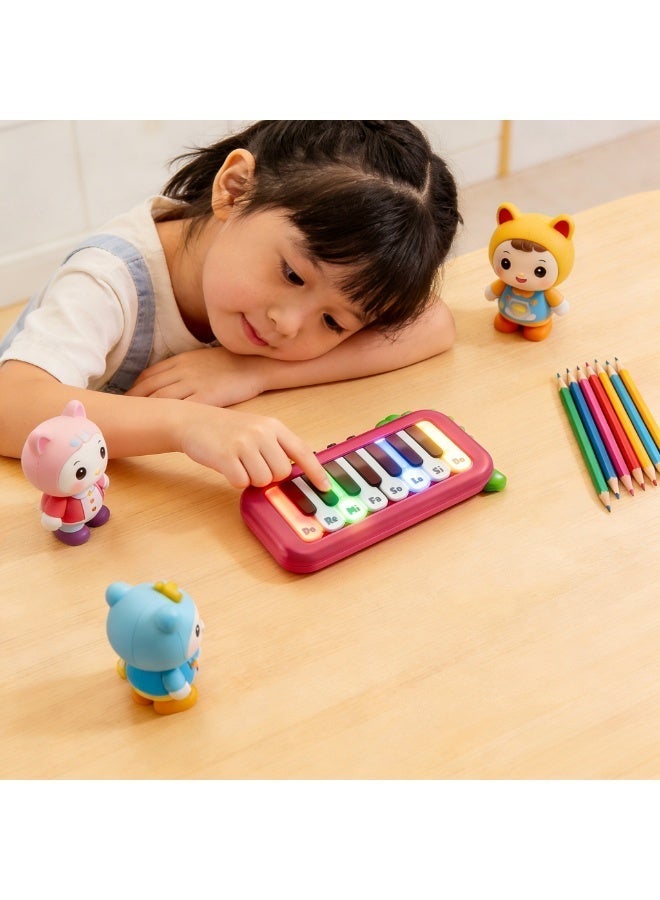 Uthriyya Mini Piano Keyboard Musical Toy for Kids, 15 Keys Baby Piano , Learning Piano with  Sheet Music Card for Infants 3+ Years Boys Girls (pink) - Image 4