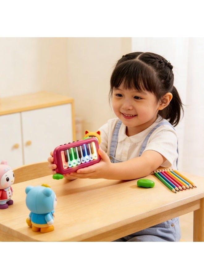 Uthriyya Mini Piano Keyboard Musical Toy for Kids, 15 Keys Baby Piano , Learning Piano with  Sheet Music Card for Infants 3+ Years Boys Girls (pink) - Image 3