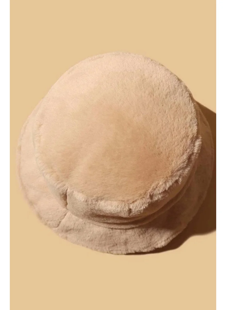 باهلس Camel Plush Soft Textured Bucket Hat