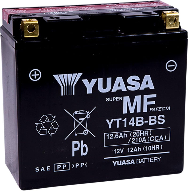 Yuasa بطارية يوآسا YUAM624B4 YT14B-BS AGM خالية من الصيانة مع عبوة حمض - Image 3