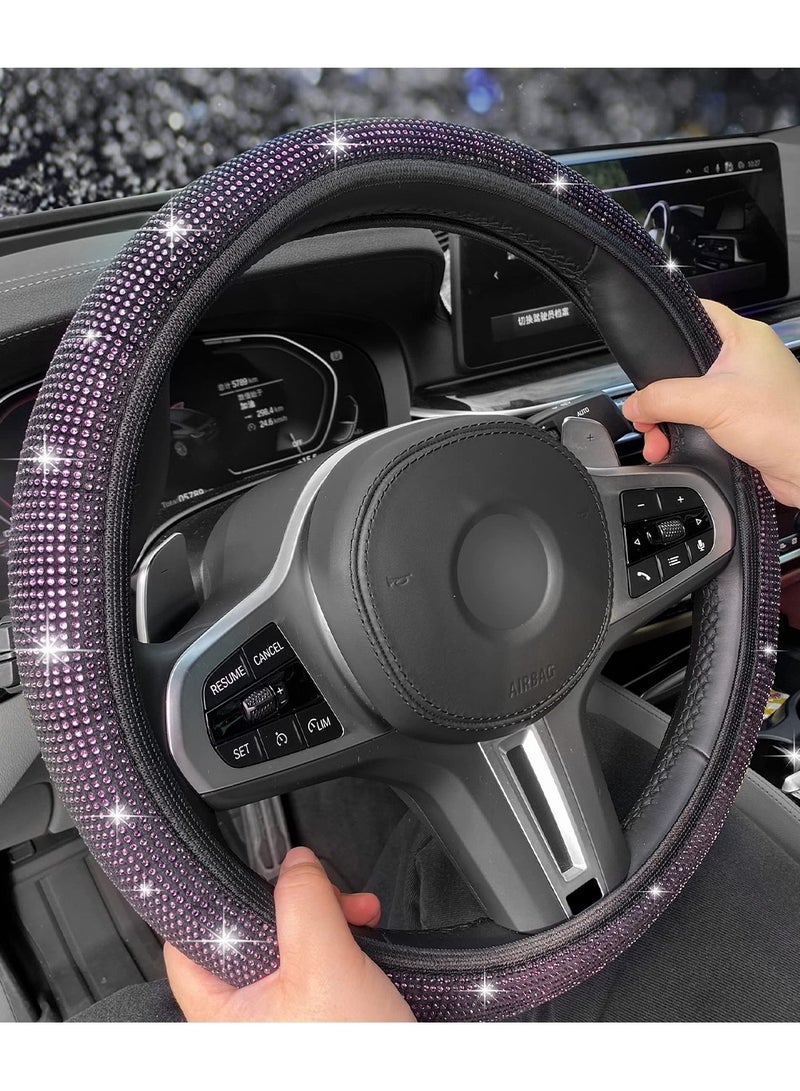 Agc Adjustable Car Steering Cover Stretch Elastic Steering Wheel Cover DIY Steering Cover Violet - Image 4