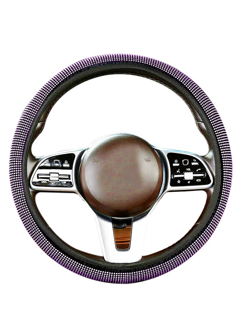 Agc Adjustable Car Steering Cover Stretch Elastic Steering Wheel Cover DIY Steering Cover Violet - Image 2