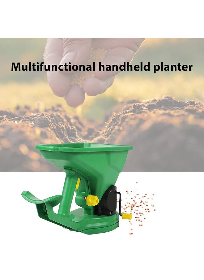 Generic - 1.5L Handheld Seed Spreader Manual Small Seeder Field Fertilization Machine Multi-Purpose Lawn Grass Seed Spreader for Gardens Nurseries Lawns Small Farms Gear Adjustable Portable Spreader - Image 1