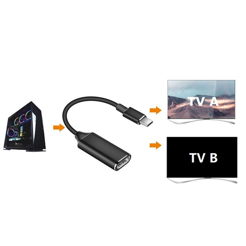 محول USB C إلى HDMI: غلاف من سبائك الألومنيوم، USB 3.0 بسرعة 10 جيجابيت في الثانية، عرض شاشات متعددة - تصميم خفيف الوزن، توافق قوي، تبريد فعال للاستخدام في المكتب المنزلي والترفيه - Image 4