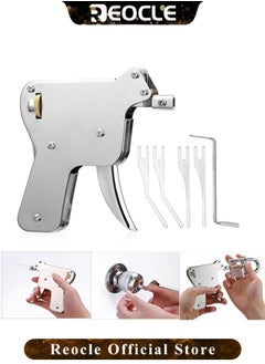 REOCLE 6-in-1 Stainless Steel Key Decoder Tool Precision Key Gauge for Locksmiths Durable Handheld Lock Decoding Tool  - Image 4