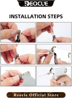 REOCLE 6-in-1 Stainless Steel Key Decoder Tool Precision Key Gauge for Locksmiths Durable Handheld Lock Decoding Tool  - Image 5