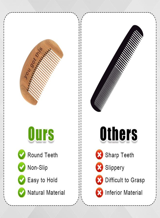 PEUTIER Labor Comb, Natural Wooden Birthing Comb for Labor Pain YOU GOT THIS Encouragement Labor and Delivery Comb Labor Gift Essentials for Pregnancy Women with Cloth Bag, Medium - Image 3