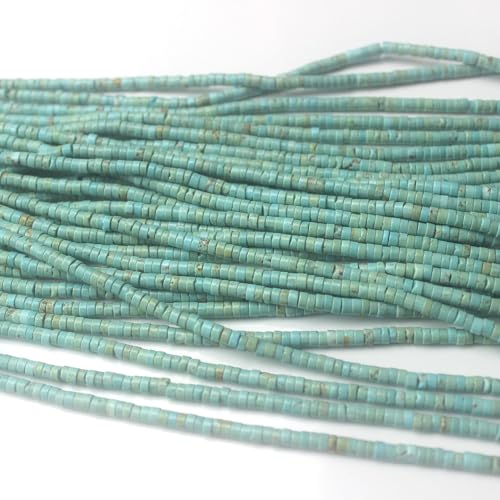 LIFAVOVY 160pcs 3x2mm Natural Turquoise Heishi Disc Rondelle Spacer Stone Semi Precious Gemstone Loose Beads for Jewelry Making 15 Inch - Image 3
