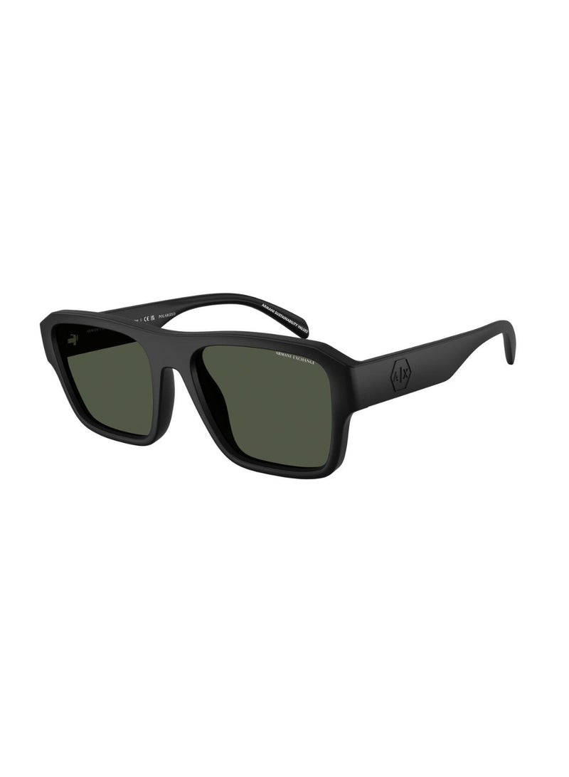 Armani Exchange Men Square  Sunglasses- Ax 4154Su - Lense Size:56Mm - Matte Black