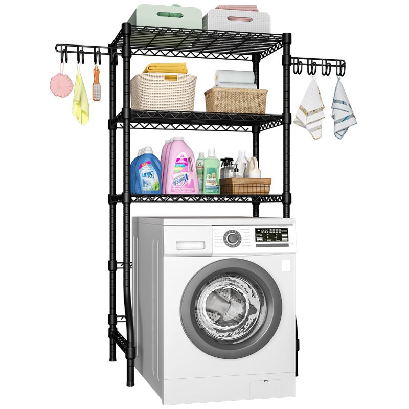 Ulif U8 Laundry Room Storage Organizer Over The Washer and Dryer Storage Shelves for Laundry Organization 35 W x 173 D x 762 H Suit Washing Machine Width Within 326 Hold 304 lb Black