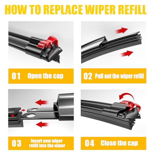 MIKKUPPA 22"+22"+11" Windshield Wiper Blades Replacement for 2018-2022 Ford Expedition, Replaceable Wiper Blades Set, All Season (Pack of 5) - Image 3