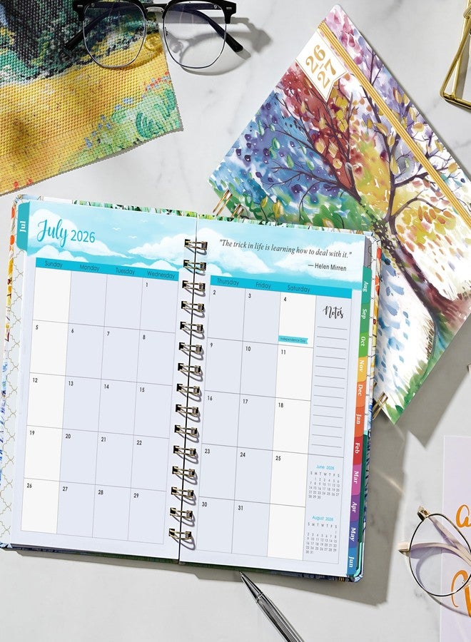 Coboll Planner 2026-2027 - 2026-2027 Planner Weekly and Monthly, July 2026 - June 2027, 6.4"x 8.5", with Elastic Closure, Inner Pocket, Coated Tabs - Image 2