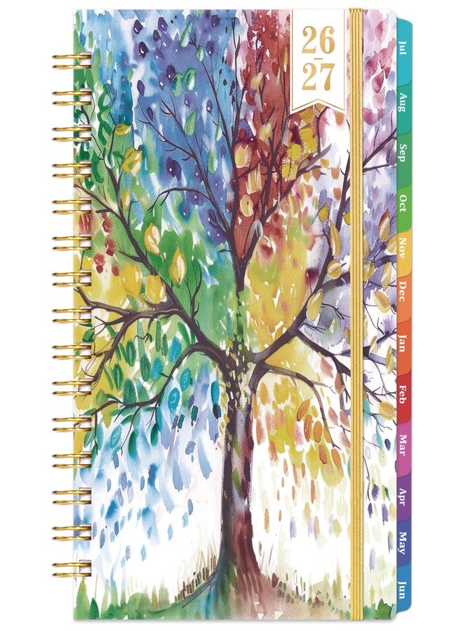 Coboll Planner 2026-2027 - 2026-2027 Planner Weekly and Monthly, July 2026 - June 2027, 6.4"x 8.5", with Elastic Closure, Inner Pocket, Coated Tabs - Image 1