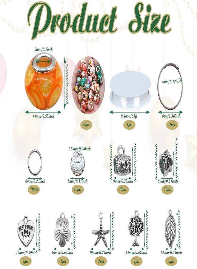 PAMIR TONG Large Hole Beads for Jewelry Making 100pcs 14mm European Craft Beads for Pens Big Hole Space Beads for DIY & Bracelet Resin Imitation Amber Fairy Garden Beads #391 - Image 2