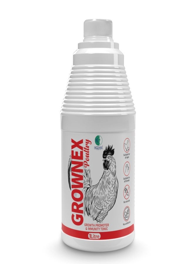 NICEWAY INDIA® GROWNEX™ Poultry - Growth Supplement for Chicken, Hen, Broilers (1 Litre) - Image 1