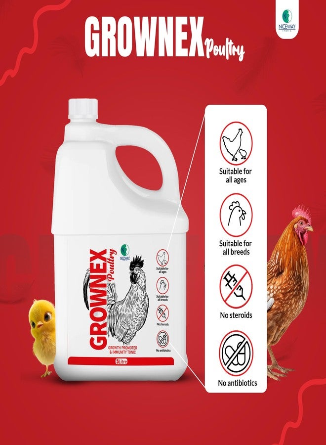 NICEWAY INDIA® GROWNEX™ Poultry - Growth Supplement for Chicken, Hen, Broilers (1 Litre) - Image 4