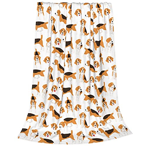 srufqsi Beagle Dog Throw Blanket Fleece Flannel Blankets Couch Sofa Bed Blanket for Kids Teen Adults - Image 1