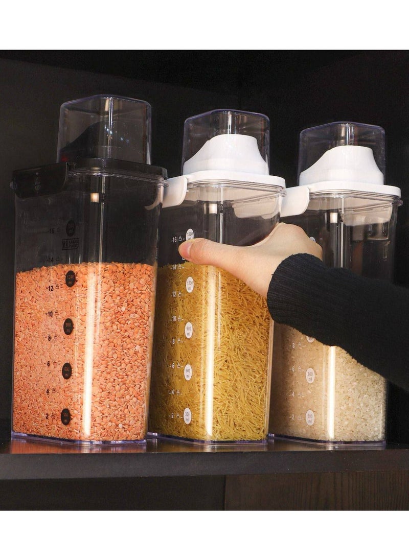 Generic - A box of legumes, 1.6 liters, an acrylic box included with a tight lid with gaskets and an acrylic measure - Image 1