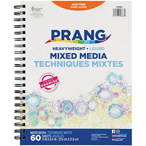 Prang Formerly Art Street Mixed Media Journal Heavyweight 85 x 11 60 Sheets