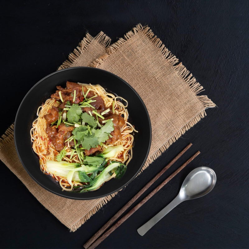 Melamine Ramen Noodle Bowls Set 2pcs Black Matte Japanese Style Kitchen Dining Tableware - Image 5