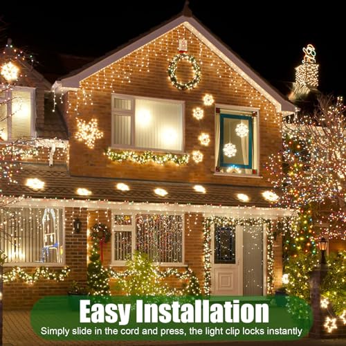 Hysagtek 200 Pcs Christmas Tree Light Clip for String Lights and Ornament, Weatherproof Ornament Hanger on Xmas Trees Indoor Outdoor - Image 4