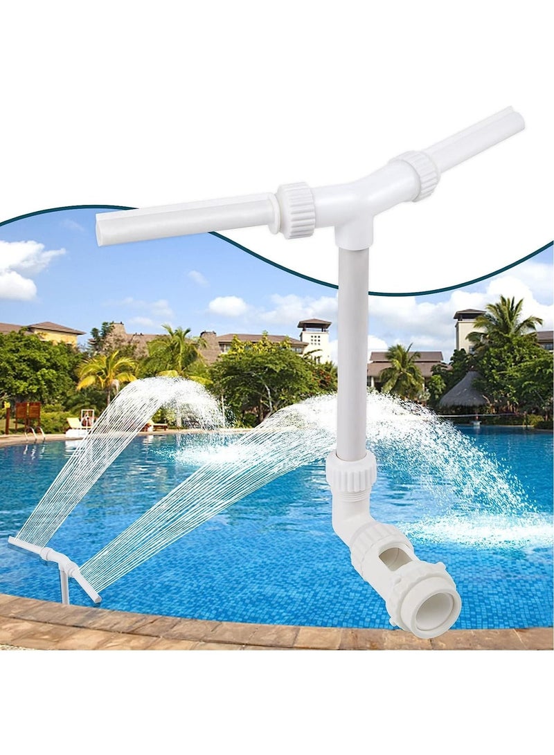 Generic Swimming Pool Fountain, Adjustable Dual Spray Waterfall Sprinkler, Perfect Pool Accessories for Cooling and Decoration(white)  - Image 1