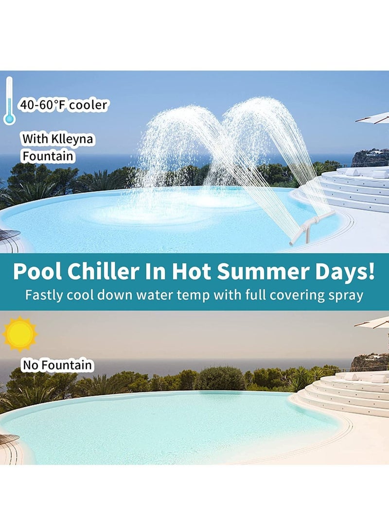 Generic Swimming Pool Fountain, Adjustable Dual Spray Waterfall Sprinkler, Perfect Pool Accessories for Cooling and Decoration(white)  - Image 3