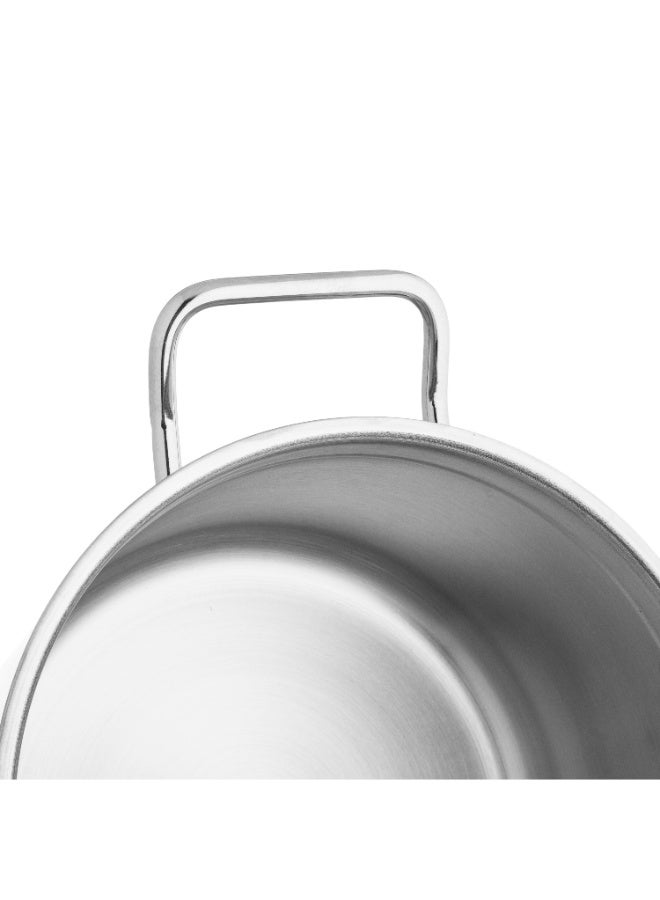 سوفرام قدر طبخ منخفض سوفرام استيل تركي غطاء زجاج مقاس 24 سم - Image 3