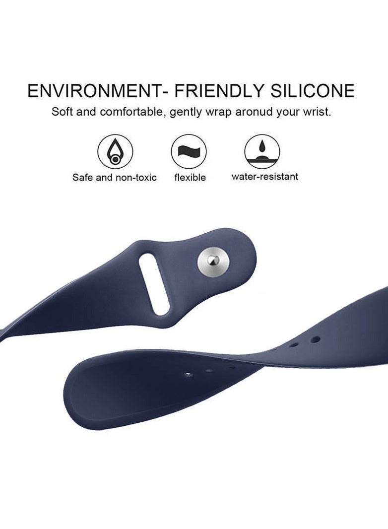 Samu Silicone Apple Watch Band Dark Blue 42MM 44MM 45MM 49MM Strap Compatible with All Series for Daily Use and Outdoor Activities - Image 3