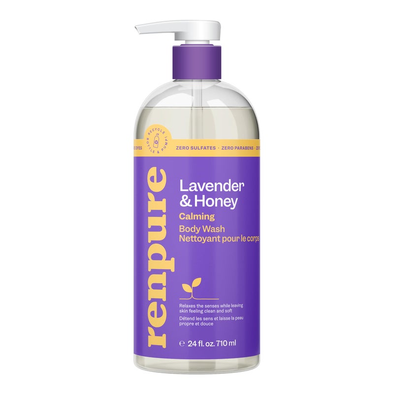RENPURE Renpure Body Wash, Lavender & Honey, 24 Fl Oz - Image 1